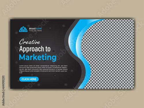 Corporate YouTube thumbnail and web banner design template, YouTube media post banner design.