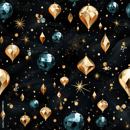 Diamonds jewelry collage repeat pattern