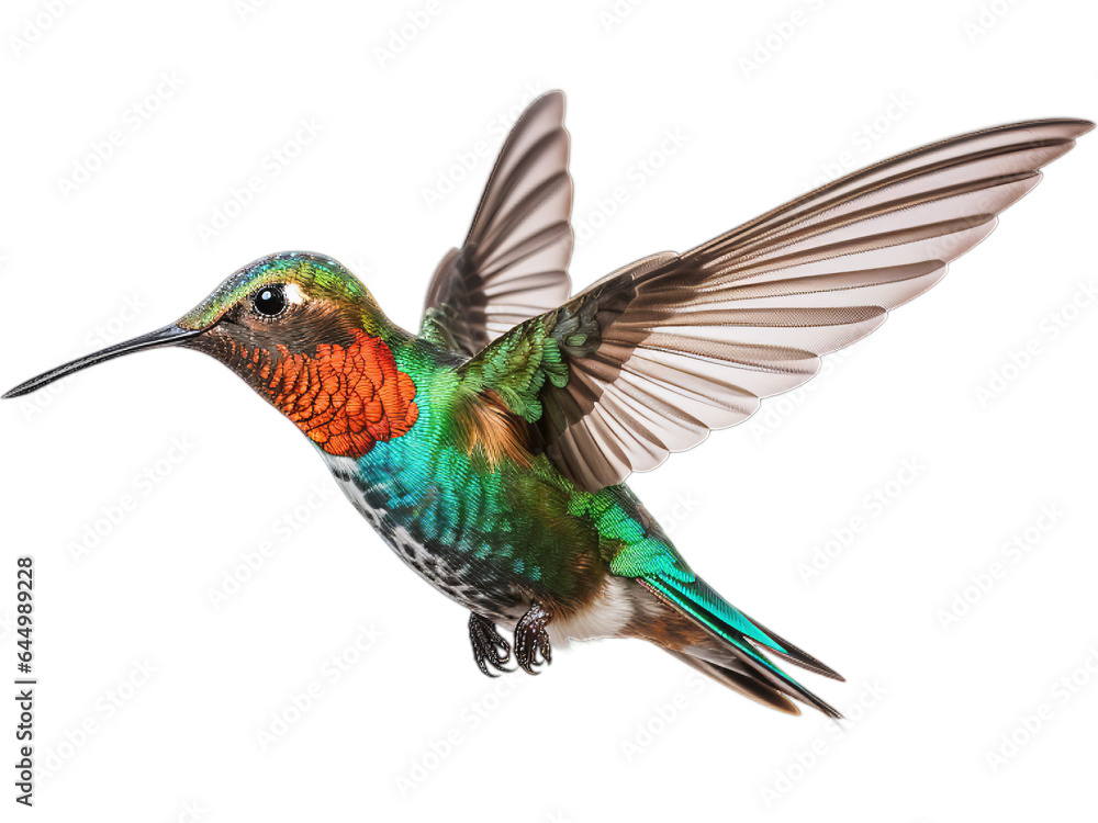 Fototapeta premium Swift Flight Hummingbird: Transparent Motion