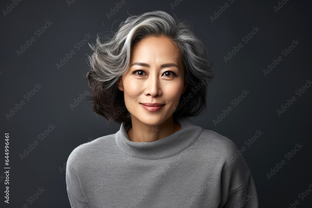 mature beautiful asian woman with gray hair mature beautiful asian woman with gray hair