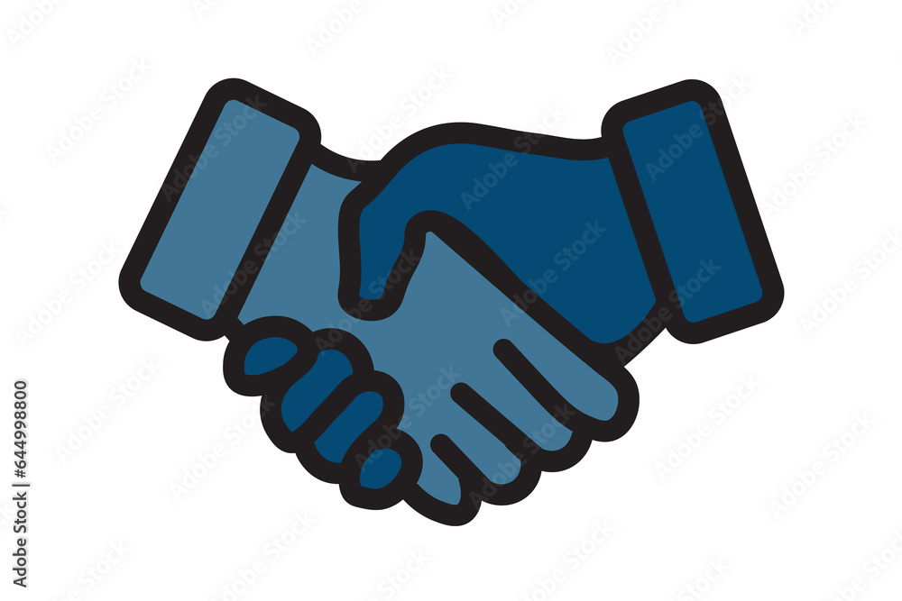 Partneship icon. Handshake set vector ilustration.