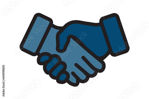 Partneship icon. Handshake set vector ilustration.