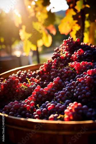 Vintners press freshly harvested grapes filling the air with the intoxicating aromas of autumns fruitful labor 