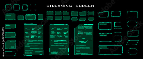 Set of window frames for communication in the network, chats, forums and Internet portals. Modern dialog HUD interface elements. Window layouts for text. Information dialog boxes