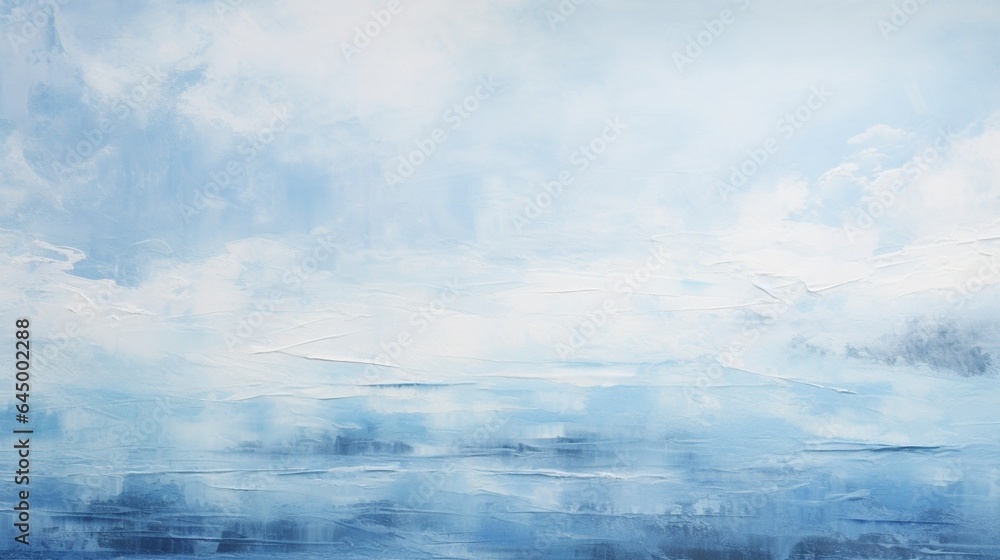Blue and Grey Abstract Art Painting background. Painting Blue Sea
