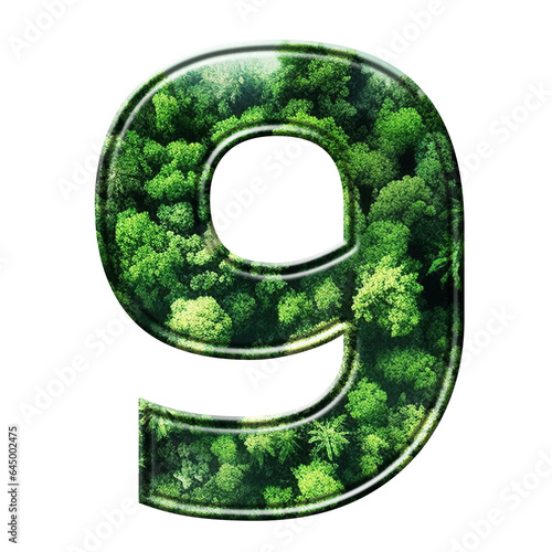 Green ALPHABETS AND NUMBERS