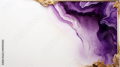 Amethyst Gemstone Template with Gold Frame - Mystic Elegance Social Media Template