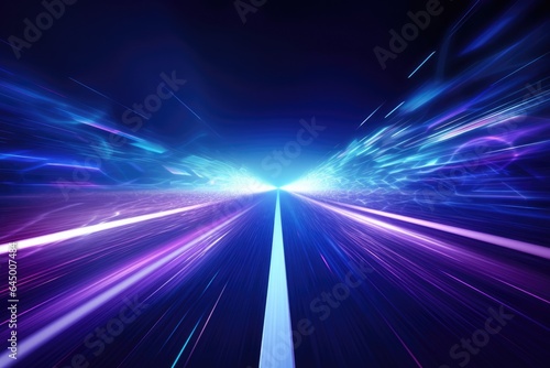 Obraz na płótnie A mesmerizing tunnel illuminated by vibrant lights w salonie