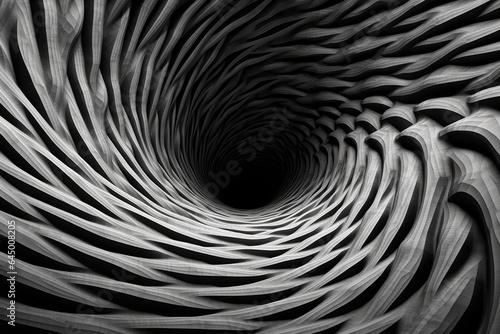 Obraz na płótnie A black and white spiral design w salonie