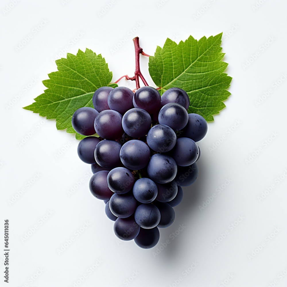 Fototapeta premium bunch of grapes clip art isolated on white background