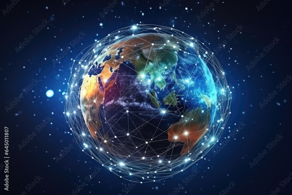 Global network modern telecommunication Global network modern telecommunication