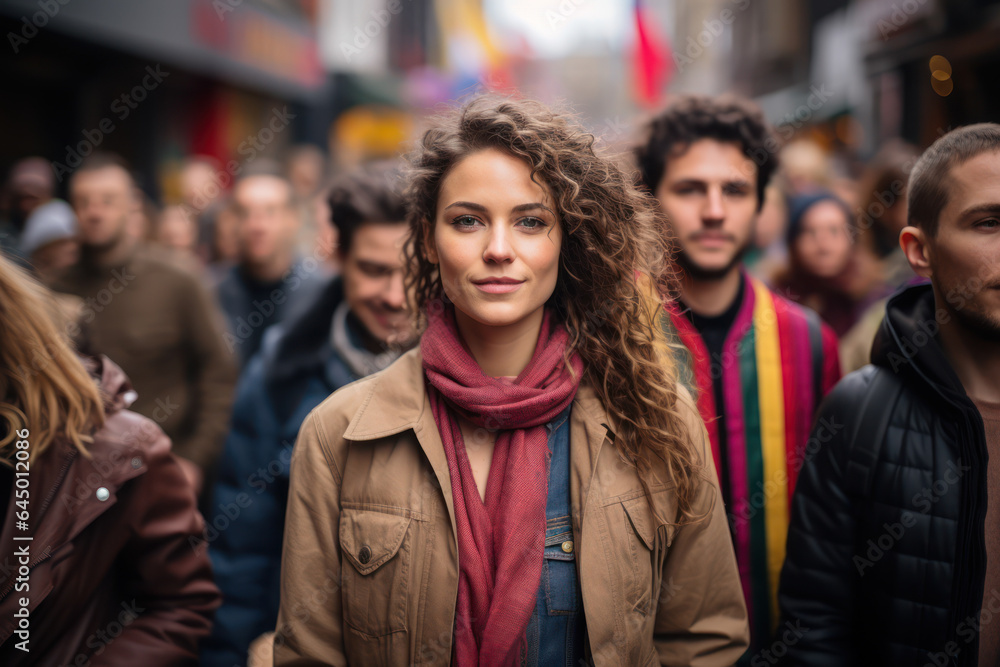 Gender Equality. People participating in a march for gender equality, highlighting the ongoing fight for equal rights. Generative AI. Gender Equality. People participating in a march for gender equality, highlighting the ongoing fight for equal rights. Generative AI.