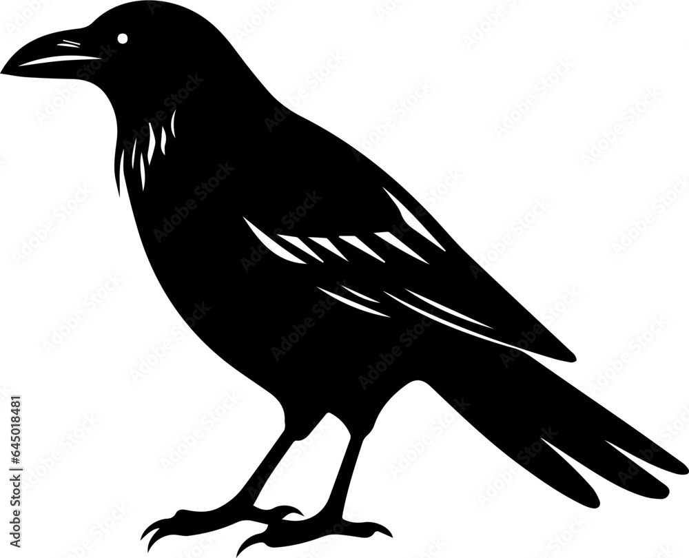 Obraz premium Raven flat icon