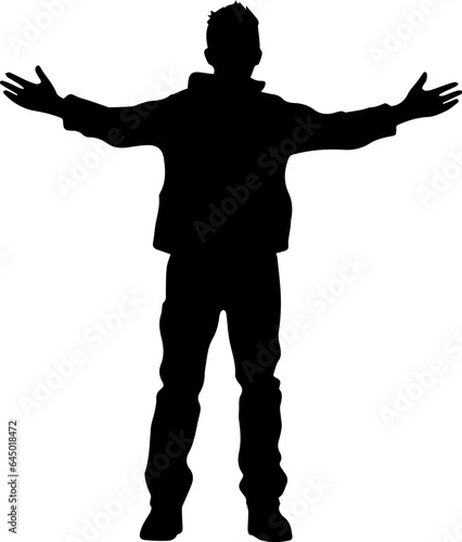 Boy Winning Silhouette
