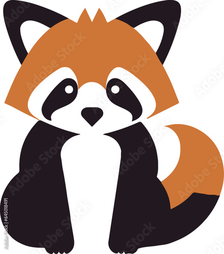 Red panda flat icon