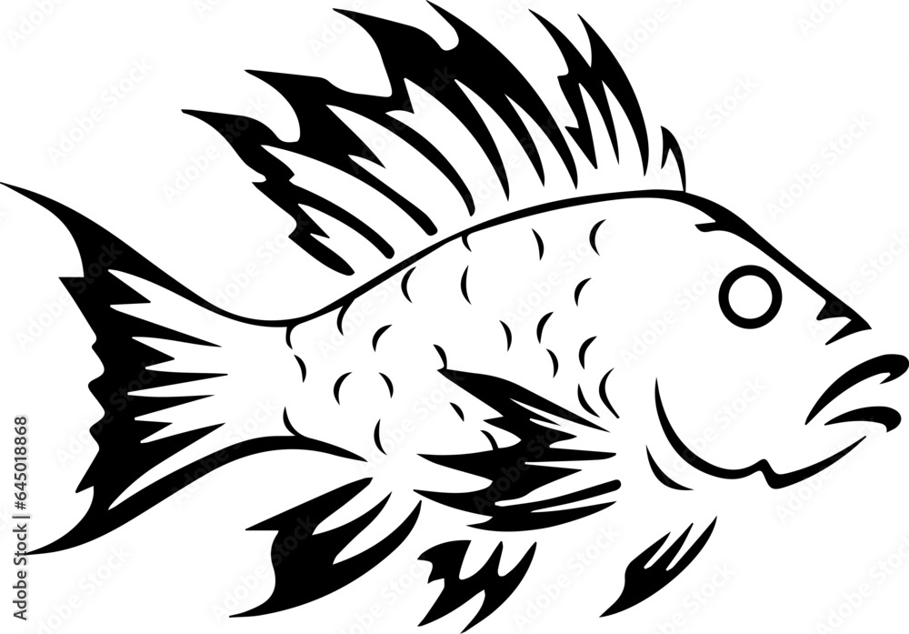 Scorpion fish flat icon Scorpion fish flat icon