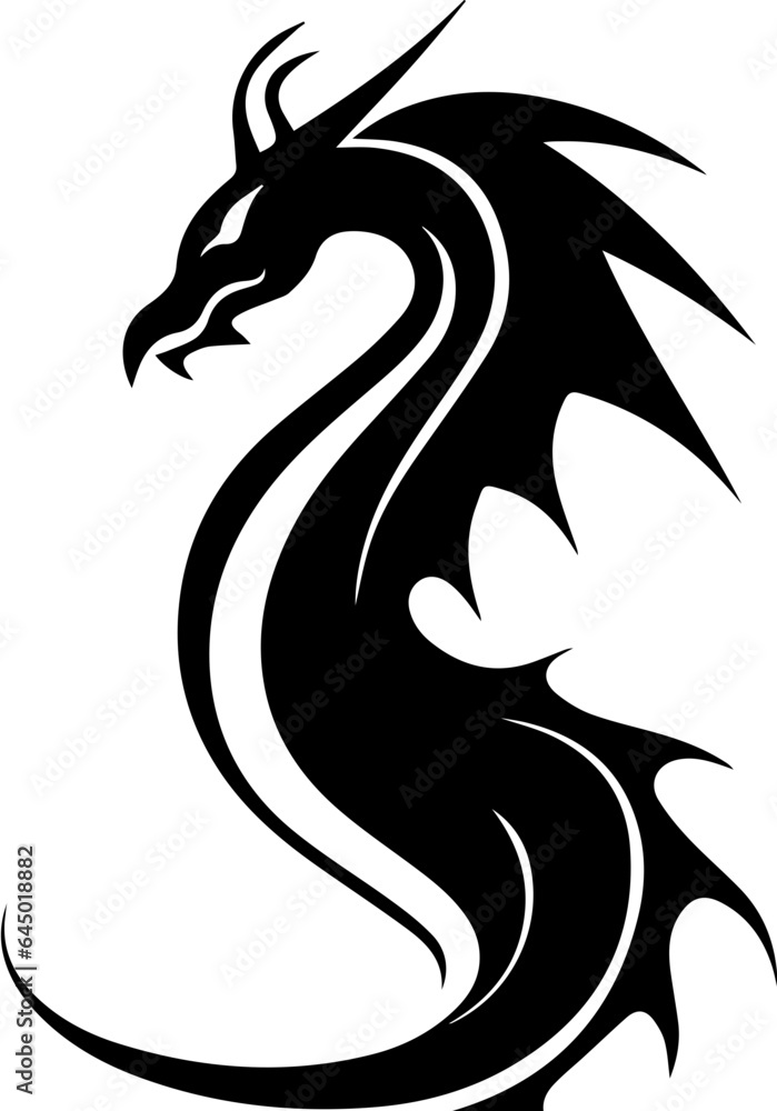Sea dragon flat icon Sea dragon flat icon