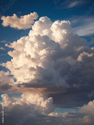Dramatic Sky Background. Fluffy clouds sky background, wallpaper, sky, clouds, sunlight © usman