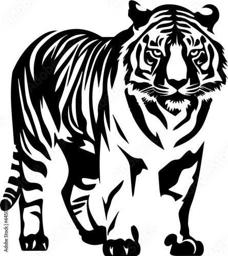 Siberian tiger flat icon