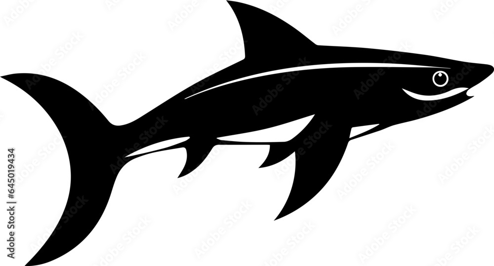 Fototapeta premium Spiny dogfish flat icon