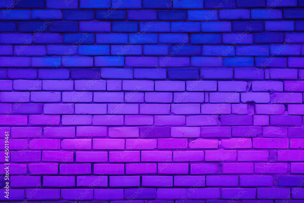 A Brick Wall With A Purple Light In The Middle A Brick Wall With A Purple Light In The Middle
