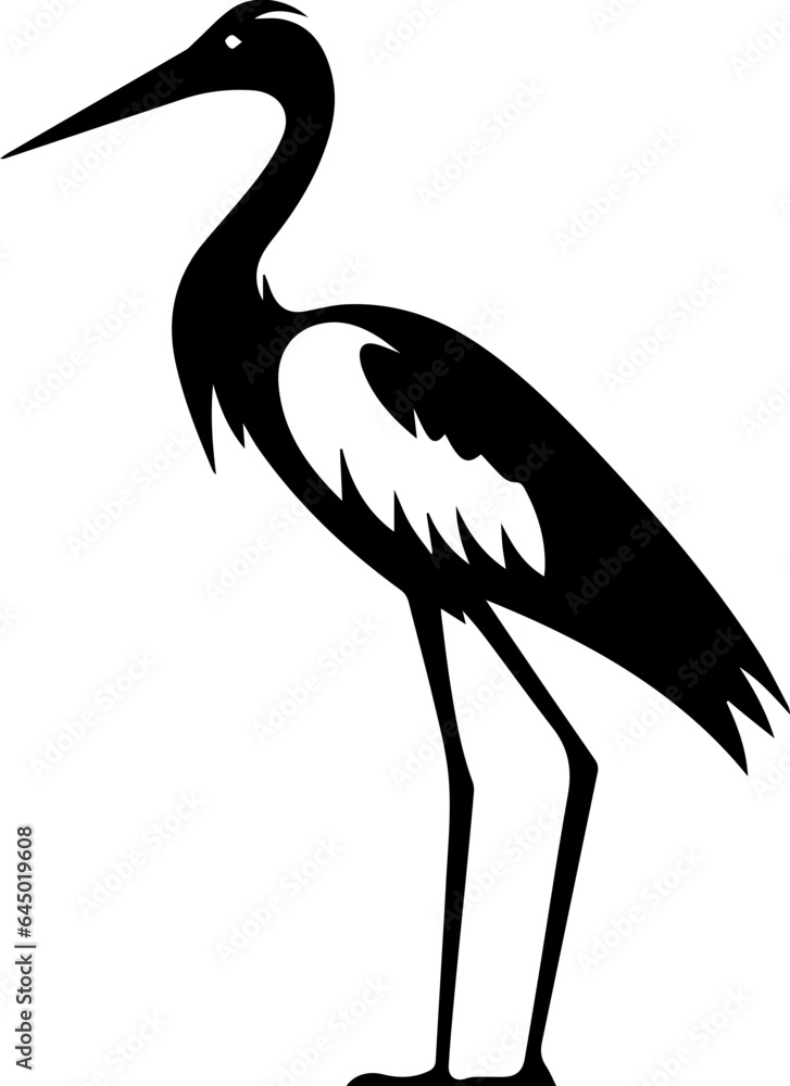 Obraz premium Stork flat icon