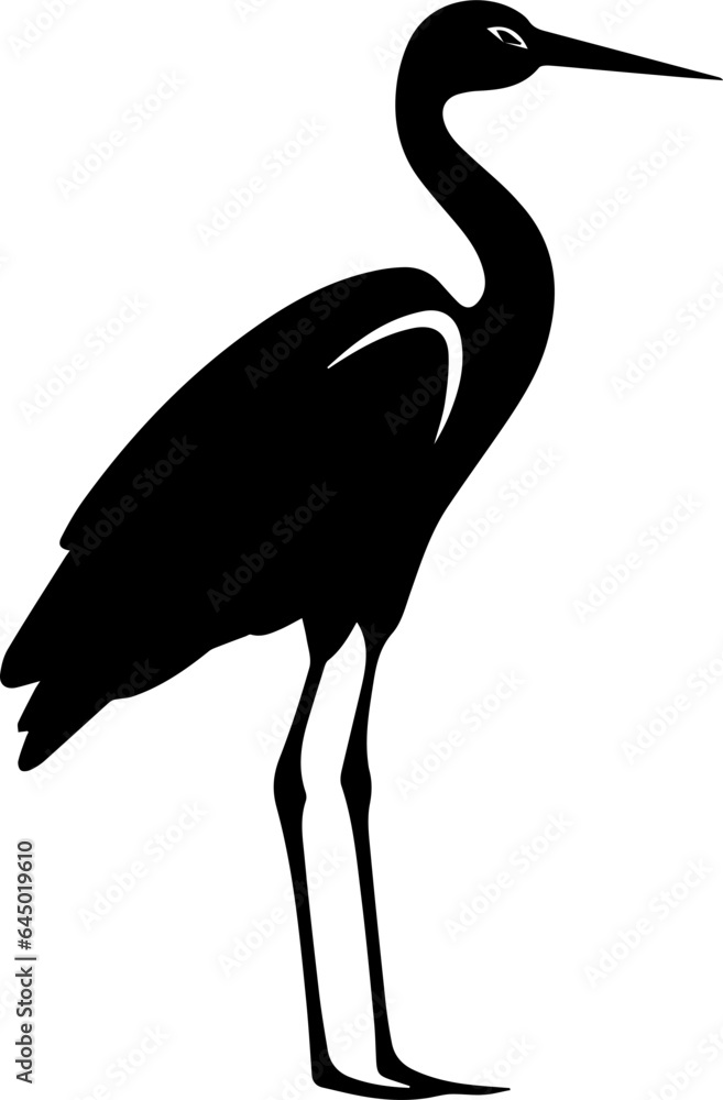 Obraz premium Stork flat icon