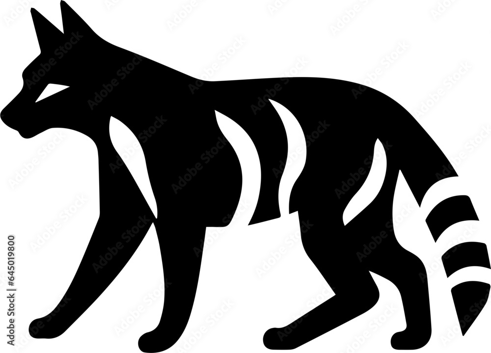 Fototapeta premium Tasmanian tiger flat icon