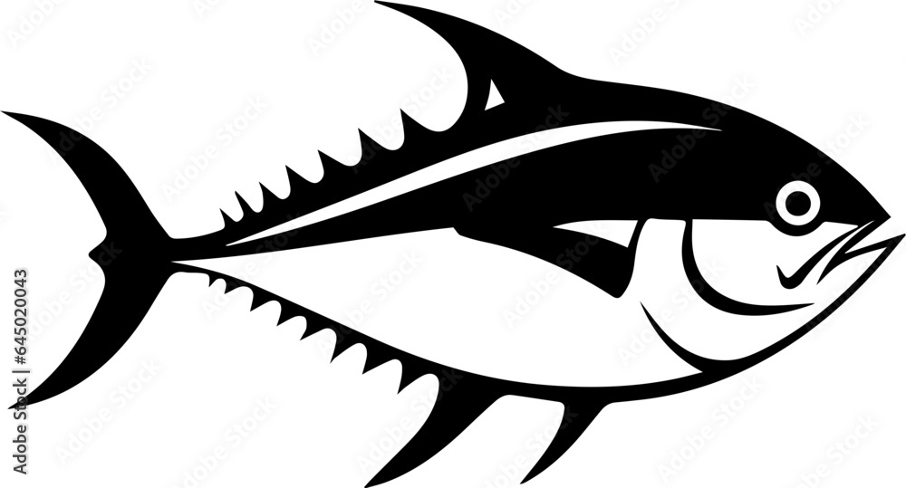 Tuna Silhouette flat icon