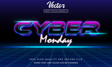 vector cyber monday sale modern 3d style text effect