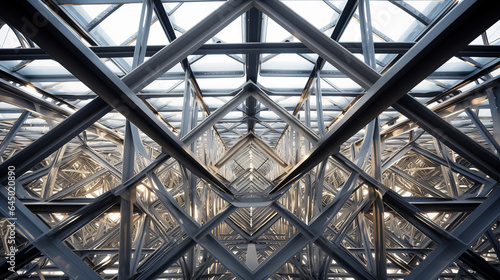 Steel Construction Metal frame pattern Architecture detail background