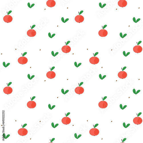 Fototapeta Naklejka Na Ścianę i Meble -  seamless pattern with apples