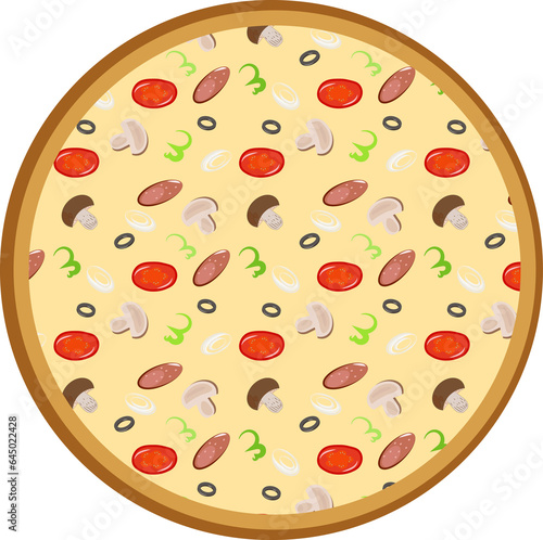 pizza isolated on white