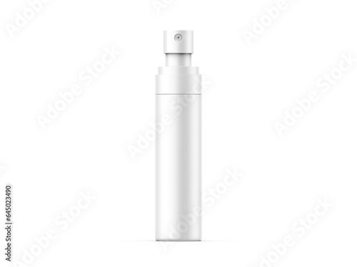 Makeup fixer mockup, blank white cosmetic spray bottle for branding, 3d illustration