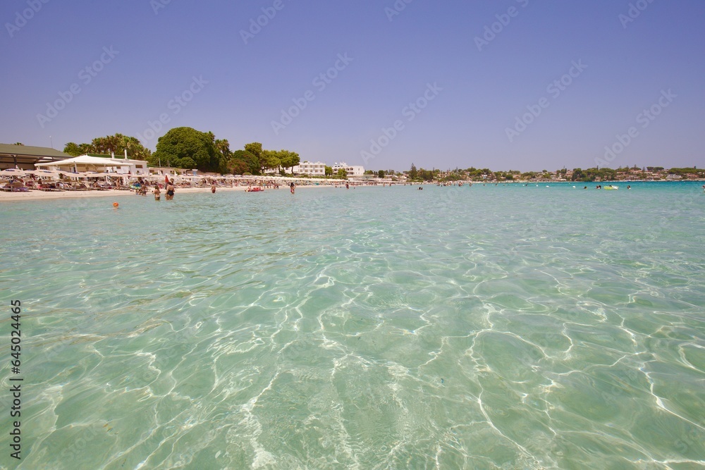 Beach of Fontane Bianche Siracusa, Sicily, Italy