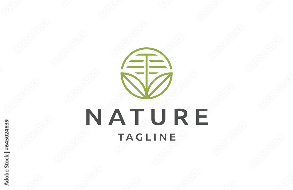 Nature leaf logo icon design template flat vector Nature leaf logo icon design template flat vector