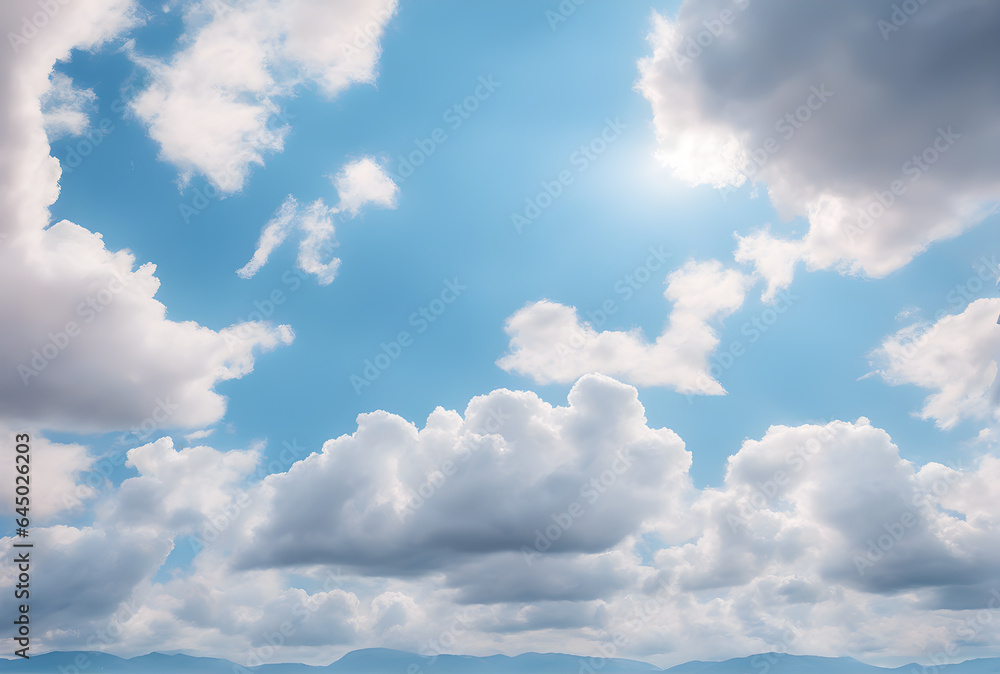 The background of sky and clouds In shades of pastel blue tones. The sky is bright, free and beautiful. The background of sky and clouds In shades of pastel blue tones. The sky is bright, free and beautiful.