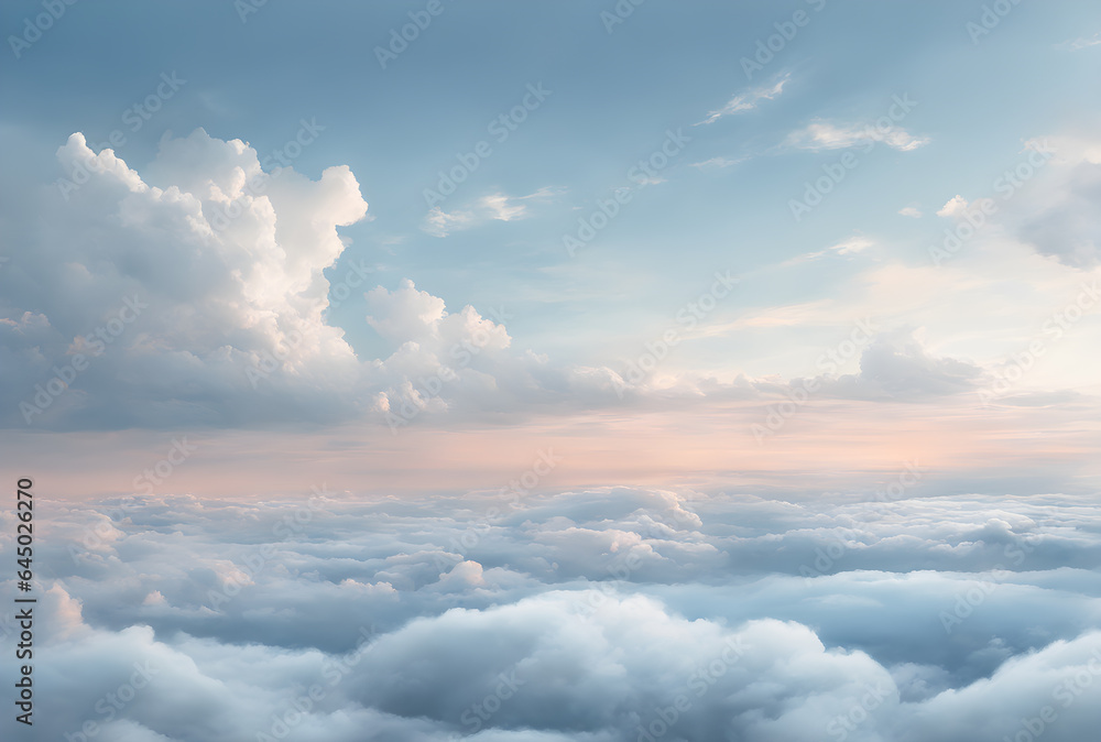 The background of sky and clouds In shades of pastel blue tones. The sky is bright, free and beautiful. The background of sky and clouds In shades of pastel blue tones. The sky is bright, free and beautiful.