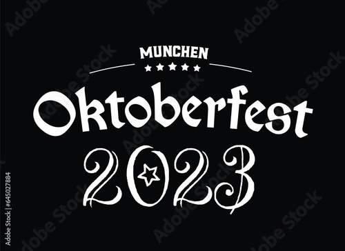 Welcome to Oktoberfest 2023 beer festival. Bavarian holiday  event horizontal banner. Pub party celebration invitation card  flyer  tag  poster  advertising  promotion.