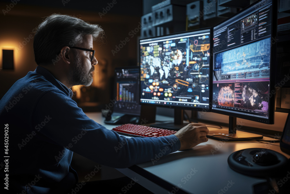 A teacher using social media as a communication tool for class updates and assignments. Generative Ai. A teacher using social media as a communication tool for class updates and assignments. Generative Ai.