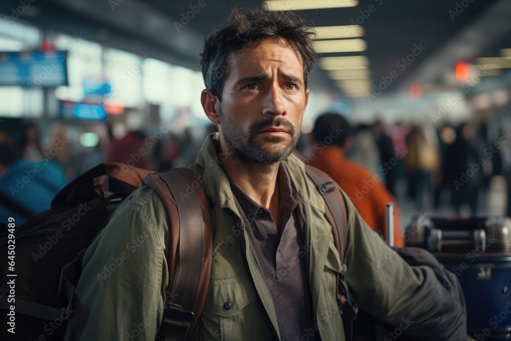 An international worker experiencing the challenges of repatriation when returning to their home country. Generative Ai. An international worker experiencing the challenges of repatriation when returning to their home country. Generative Ai.