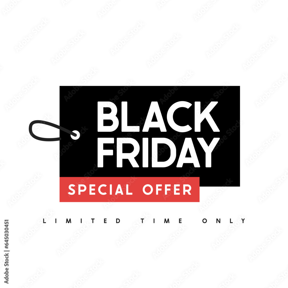 Fototapeta premium Black Friday special offer banner. Vector illustration