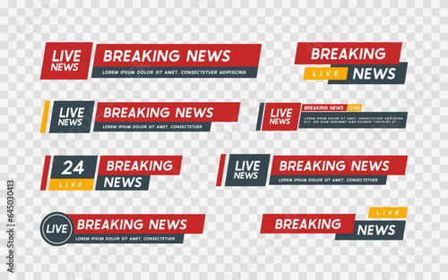 Breaking news header set