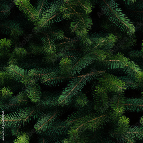 Christmas tree fir branch festive seamless background pattern