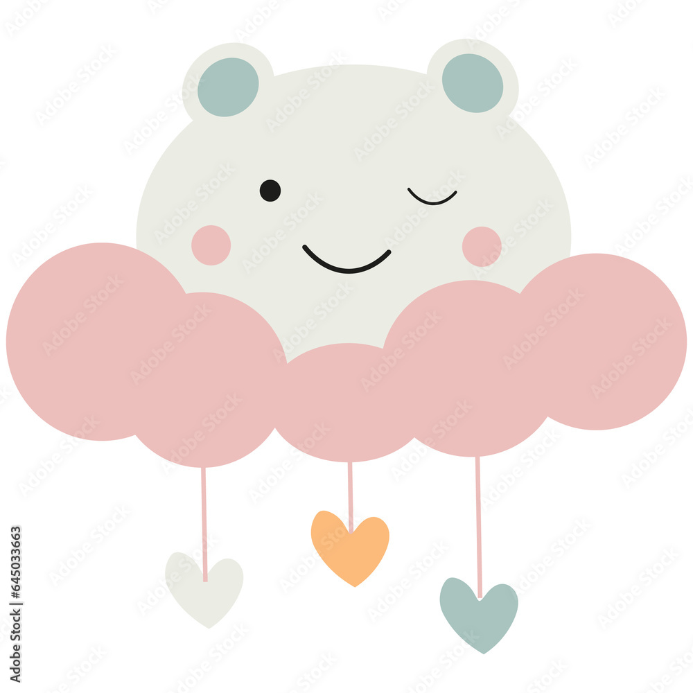 Adorable baby items in a Scandinavian-inspired boho style.Doodle-style cartoon children's clipart for use in child shower invitations, nursery room decorations, and posters.Customizable vector moder Adorable baby items in a Scandinavian-inspired boho style.Doodle-style cartoon children's clipart for use in child shower invitations, nursery room decorations, and posters.Customizable vector moder