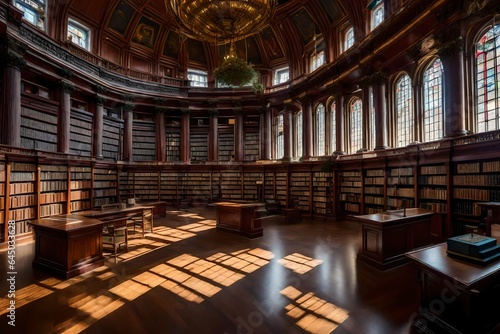 A quiet library into an image of people engrossed in reading