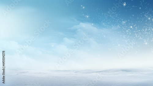 Winter snow background with snowdrifts with beautiful light