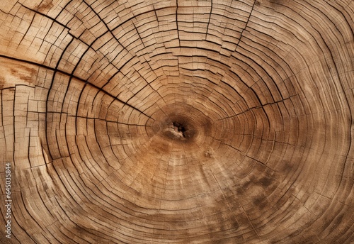 Cross section of a tree with cracked and rough surface, close-up macro, view from above, vintage background