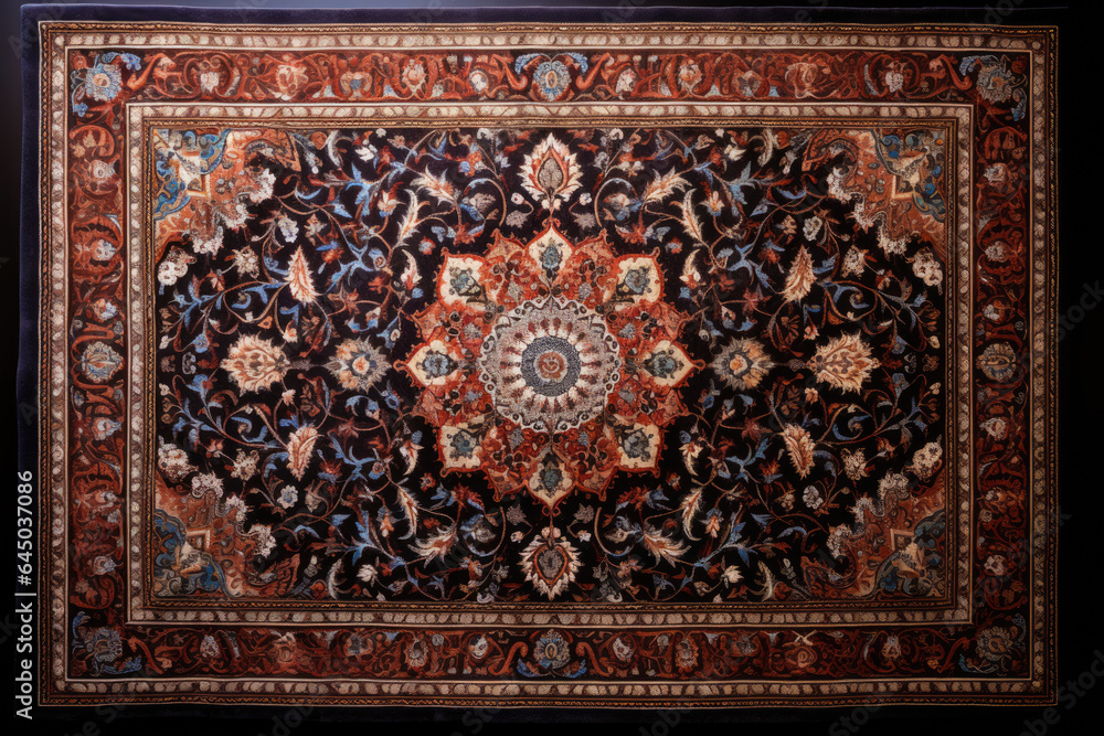 ornament of old retro persian carpet background