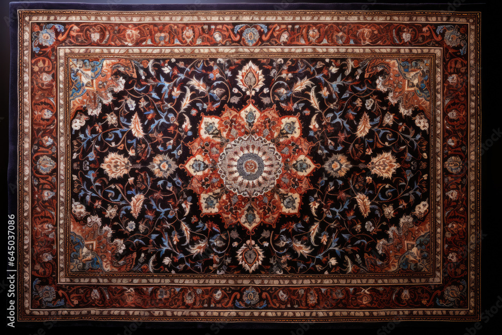 Obraz premium ornament of old retro persian carpet background